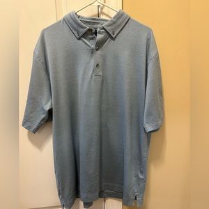 FootJoy FJ 1857 Polo‎ Shirt Mens XL Short Sleeve Pima Cotton/Spandex Light Blue